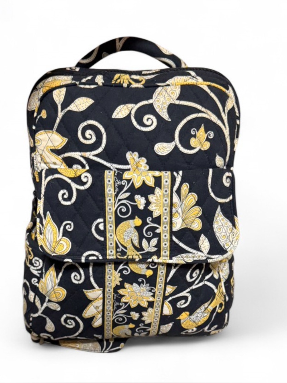 Vera Bradley Retired Yellow Bird Print Backpack